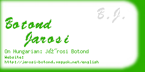 botond jarosi business card